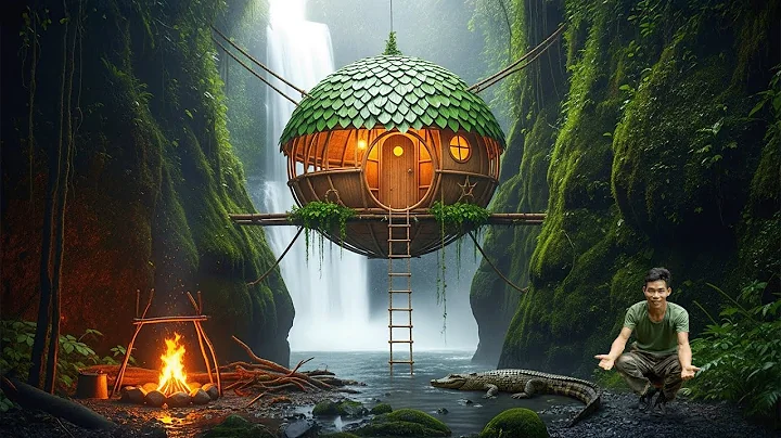 Building A Hidden Shelter DEEP Inside A Ravine | 200 Days Building A Treehouse and Survival Skills