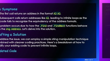 Troubleshooting VBA Range.Find Method: Resolving Infinite Loops in Excel