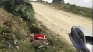 GTA 5 Michael survives getting thrown through windshield (gruesome)