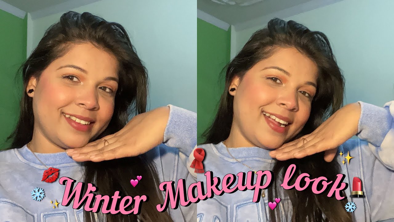 EASY MAKEUP LOOK FOR WINTER ❄️ || 💕Makeup Tutorial in 10 mints 💕 || Farheen Aashma 