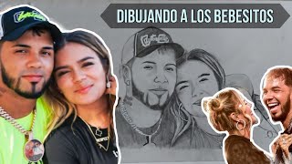 Dibujo de anuel aa y karol g