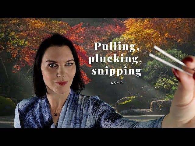 ASMR Plucking, Pulling & Snipping (removing excess energy, lots of hand movements)