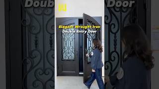 Elegant Wrought Iron Double Entry Door #newhomeconstruction #entrydoor #doordesign