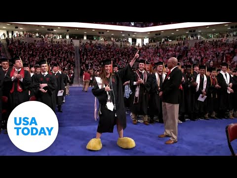 It's a 'Cocky' graduation. Mascot dons special shoes for graduation | USA TODAY