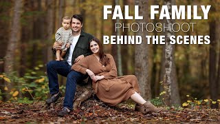 Family Photoshoot Ideas for Fall Pictures | Family of Three Posing Ideas Behind the Scenes
