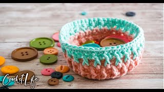 Easy and Fast Yarn Bowl Crochet Pattern - Free Crochet Pattern