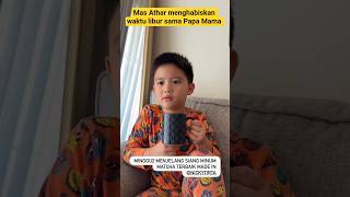Mas Athar ketagihan minum Matcha ~Citra Kirana dan Rezky Adhitya~