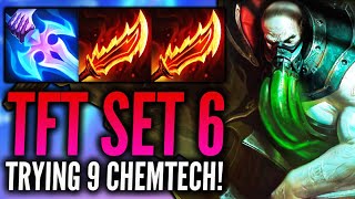 TFT SET 6 FIRST LOOK! 9 CHEMTECH URGOT VS 8 ACADEMY LUX! TFT SET 6 PLAYTEST