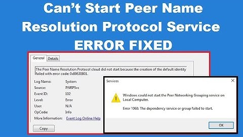 How to Fix Windows could not start Peer Name Resolution Protocol Service On Local Computer Error