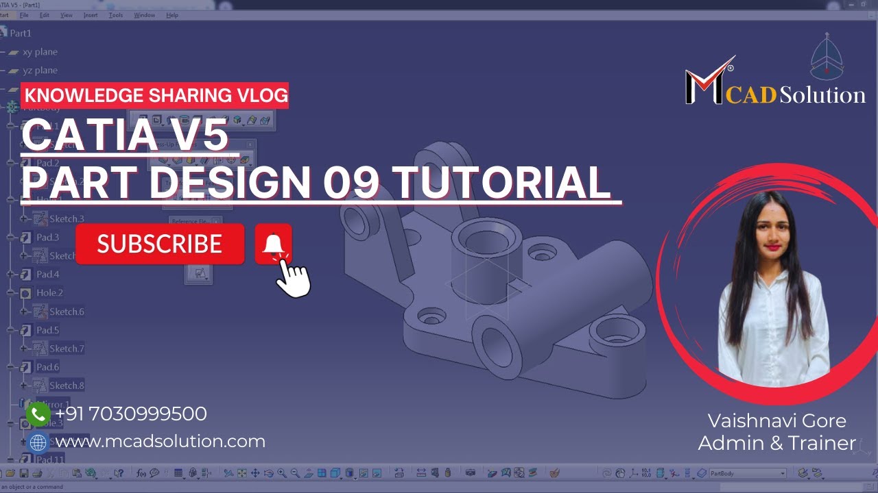 M CAD Solutions CATIA Training Course Exercises for Beginners - 09 ...