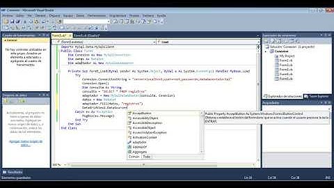 Mostrar registros en DataGridView  MySql y Visual Basic ElectroSistem