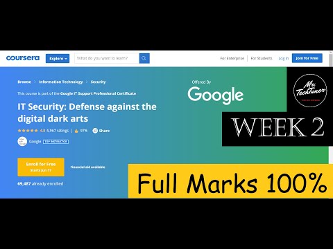 Coursera IT Security ( Defense against the digital dark arts) || Week 2 || Solutions||