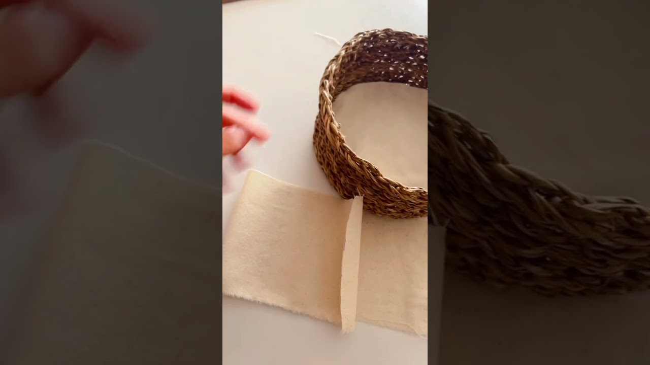 Hasır sepete astar dikimi