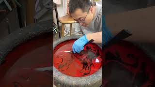 A Gothic red and black color schemeLacquer fan～Looking forward to it #lacquer