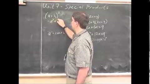 Honors Unit 7 - Factoring - Special Factoring Patterns
