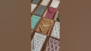 Macrame wall hanging frames | Fiber Art | Thread wall decor frame #macrame #wallhanging #fiberart