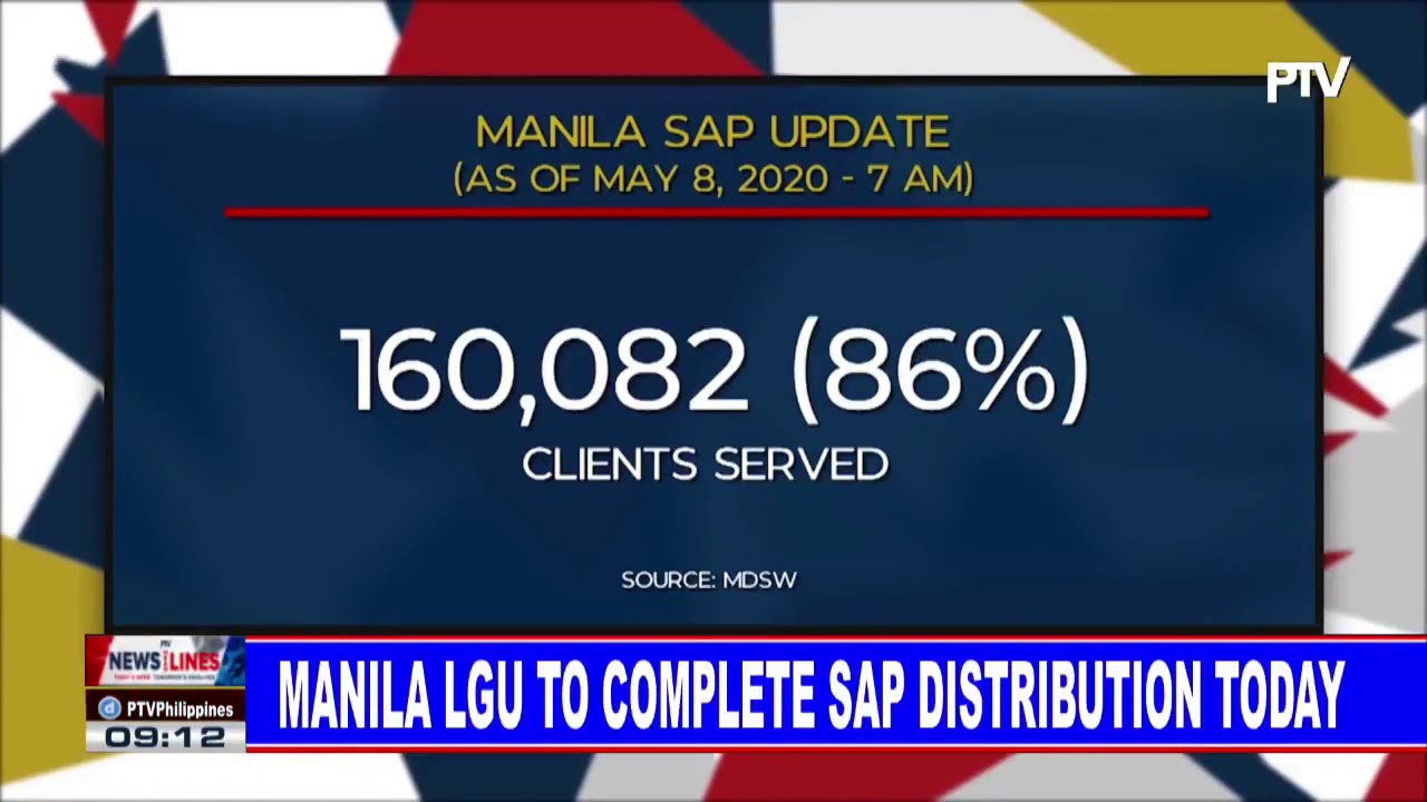 Manila LGU to complete SAP distribution today