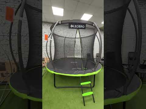 Батут детский большой 312 см с внутренней защитной сеткой Leobro Premium Pro 10FT, видео 2