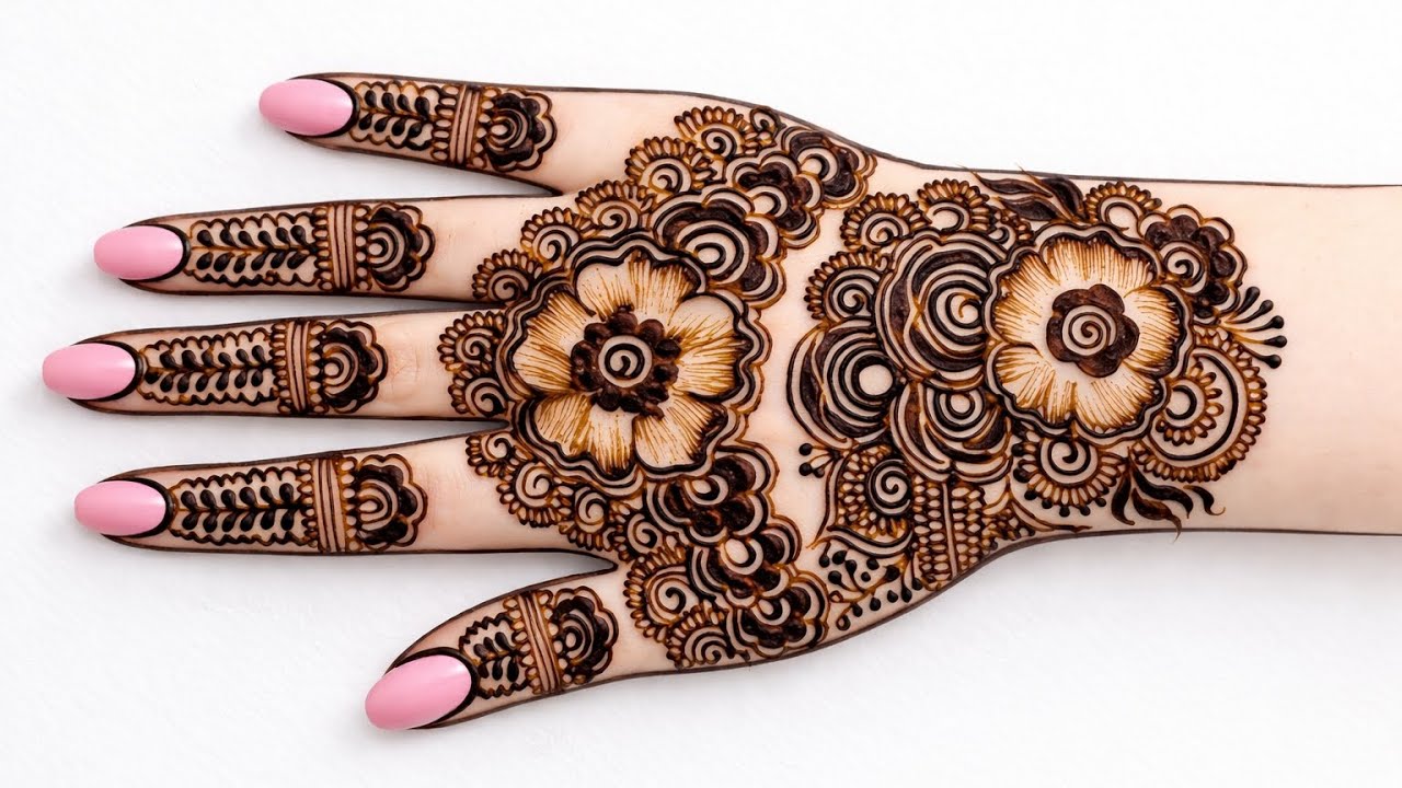 New beautiful stylish mehndi design for back hand | easy mehndi design | mehndi ka design | mehndi. 