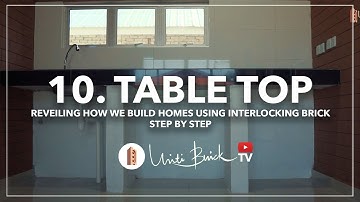 (Part 10 : Table Top) How to install Interlocking Brick wall