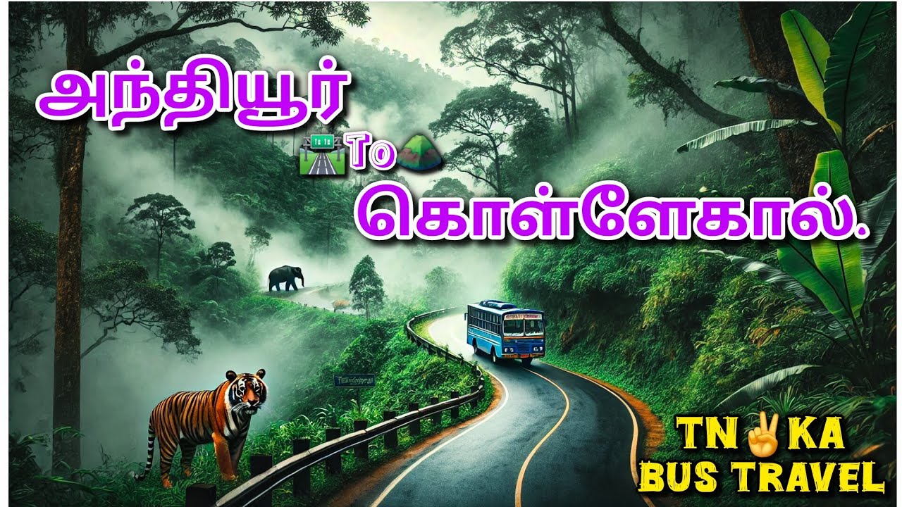 அந்தியூர் To கொள்ளேகால் பேருந்து பயணம் | தமிழ்நாடு To கர்நாடகா | Anthiyur to mysore road bus travel