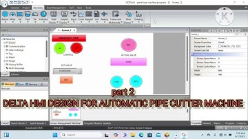 DELTA HMI DESIGN FOR AUTOMATIC CUTTER MACHINE USING ENCODER,