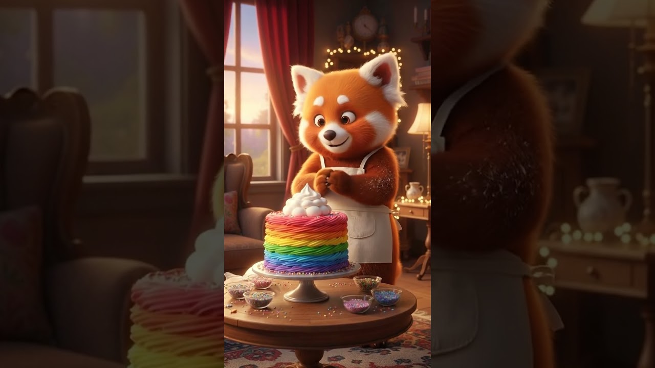 The Red Panda Chef’s Sweet Mistake  Rolly’s First Cooking Experience 3D Animation