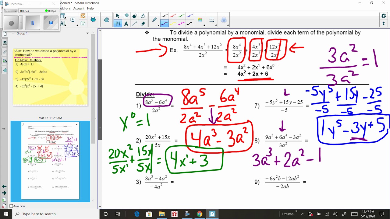 dividing-polynomials-by-monomials-regents-youtube