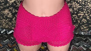 Пляжные вязаные шорты крючком || Шорты бабушкин квадрат || Crochet shorts