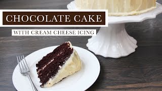 Easy Chocolate Cake Recipe with Cream Cheese Frosting | Dairy-Free, Vegan Option