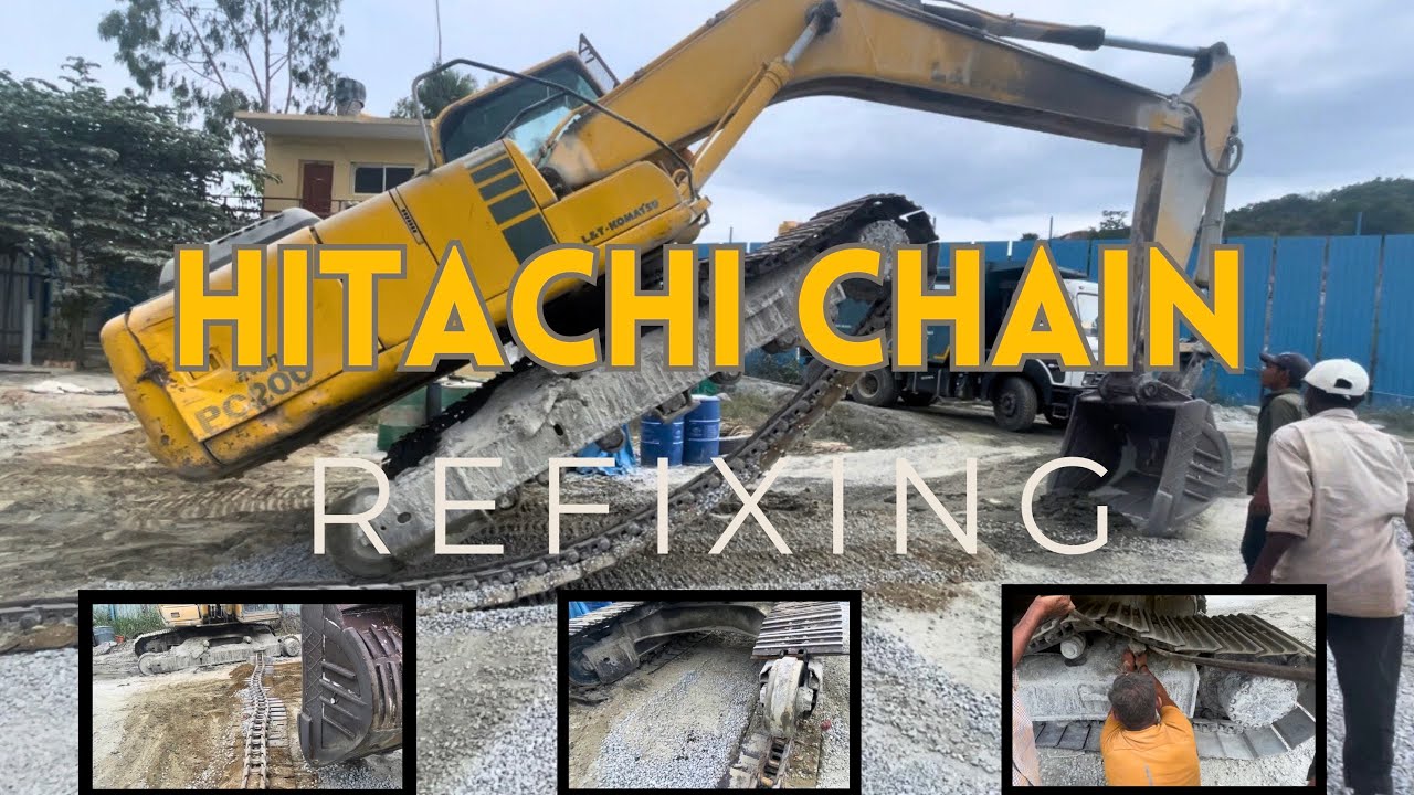 Hitachi Track Chain Re-Fixing at Crusher #Hitachi #Chain #machine # ...