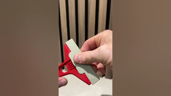 Creating the perfect mitred tiled shelf #asmr #renovation #tiling