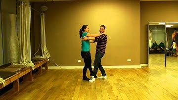 Zouk dance lessons. Intermediate. 02.03.15. Circles with the chest by walking.