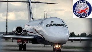 Usa Jet Dc-9-15 Dc91 Landing & Taxiing In Mirabel Ymx