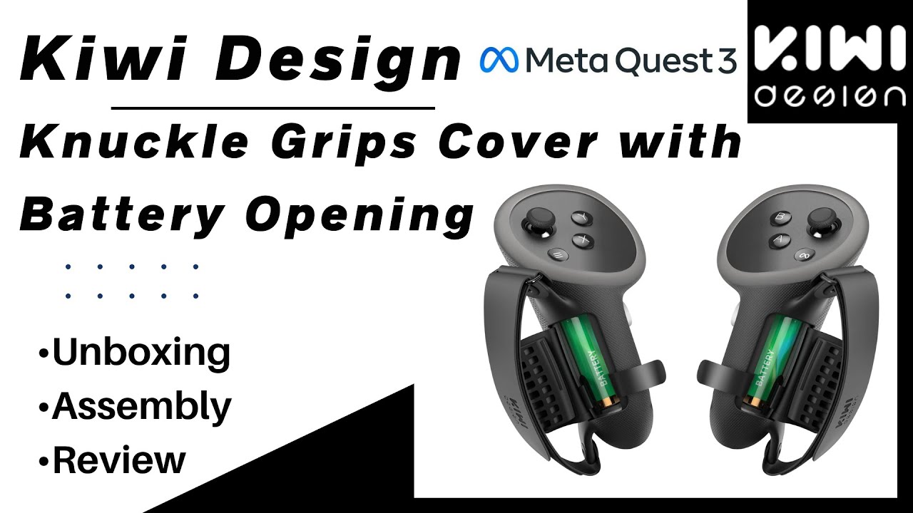 Kiwi Design Knuckle Grips Cover with Battery Opening for Meta