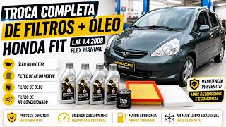 🚗 Honda Fit 2008: Troca Completa de Óleo e Filtros | Mais Desempenho e Economia