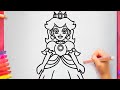 Prenses Peach Nasıl Çizilir - Çok Kolay Prenses Çizimi - Prenses Nasıl Çizilir