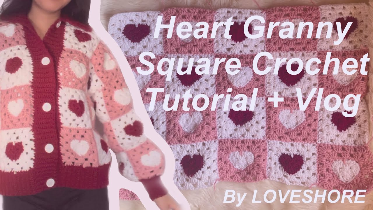 Does anyone know how to make this diagonal heart granny square? :  r/crochetpatterns