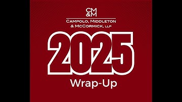 CMM Wrap-Up