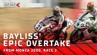 Troy Bayliss goes from 5th to 1st in ONE corner 🚀 | Monza #WorldSBK 2000