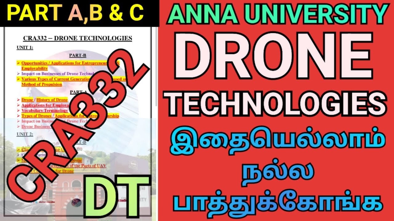 Drone Technologies Important Questions Anna University | CRA332