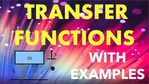 Control Systems, Lecture 4: Transfer functions