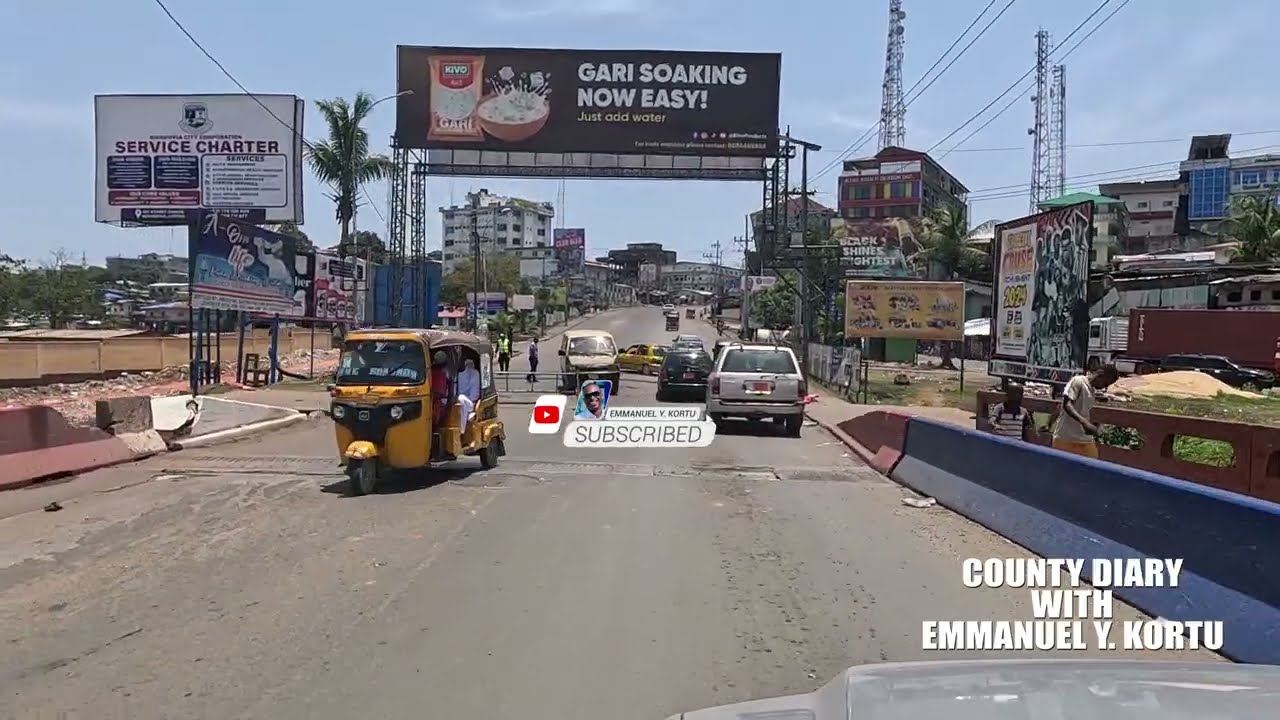 Дорога от Логана до центральной Монровии в Либерии, Западная Африка