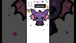 Cute Bat 🦇 | #kblasterdrawing #shorts