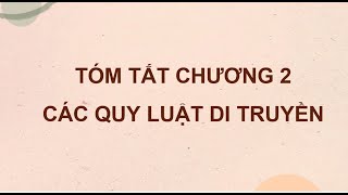 TÓM TẮT CHƯƠNG 2 - CÁC QUY LUẬT DI TRUYỀN - SINH 12