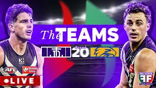 THE TEAMS LIVE | Fremantle vs West Coast | Round 20 2026 (AFL)