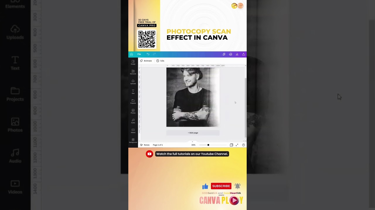 CANVAPLAY | PHOTOCOPY SCAN EFFECT IN CANVA 