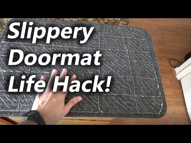 This $10 Rug Pad from  Keeps My Welcome Mat From Slipping