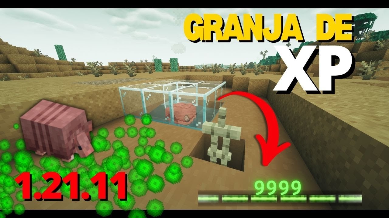 💥 Cómo hacer una GRANJA de XP con ARMADILLOS en Minecraft 1.21.7 ...