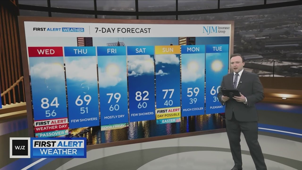 Chance of storms on Wednesday in Maryland - YouTube